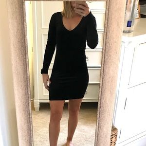 Faux velvet Dress